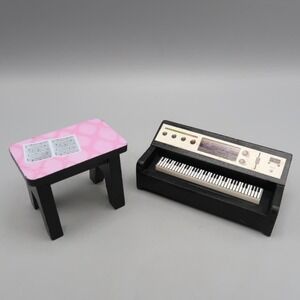 Mini‎ 4" Keyboard 2011 Kidkraft Dollhouse battery operated Piano Works Table Lot